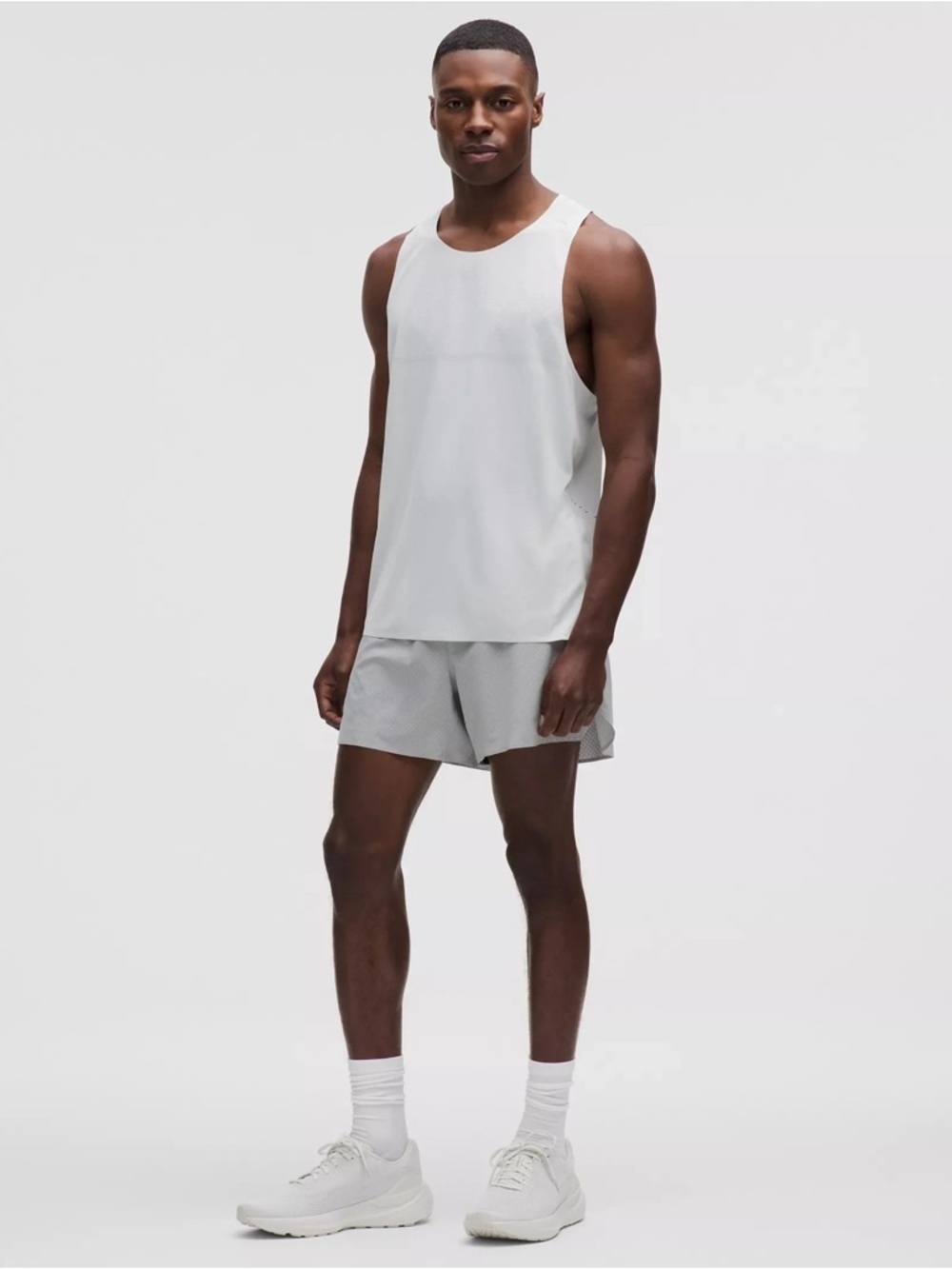 Lululemon Men's Fast and Free Singlet Breathe Size XXL – Ventilated White EUC